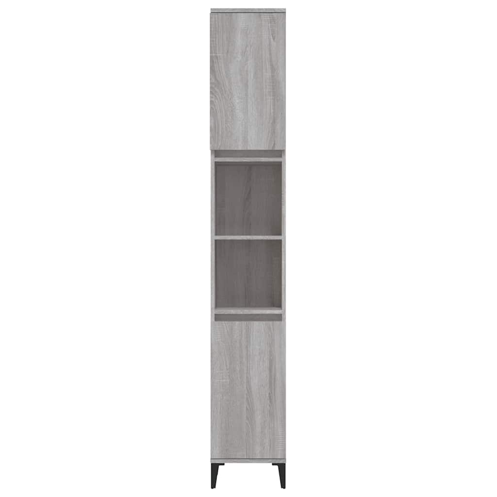 vidaXL Bathroom Cabinet Grey Sonoma 30x30x190 cm Engineered Wood