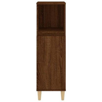 vidaXL Bathroom Cabinet Brown Oak 30x30x100 cm Engineered Wood