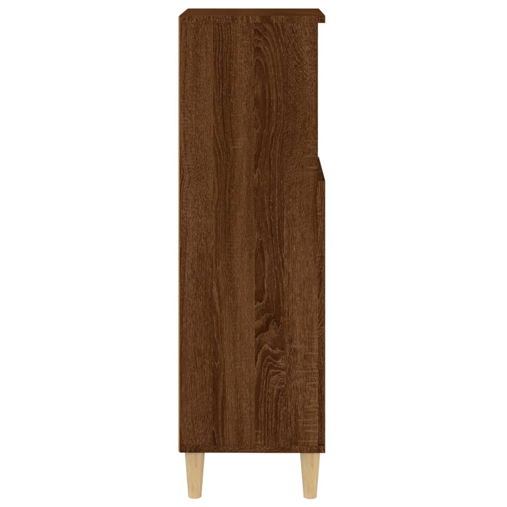 vidaXL Bathroom Cabinet Brown Oak 30x30x100 cm Engineered Wood