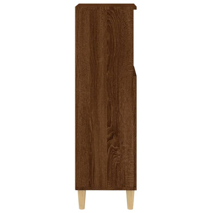 vidaXL Bathroom Cabinet Brown Oak 30x30x100 cm Engineered Wood