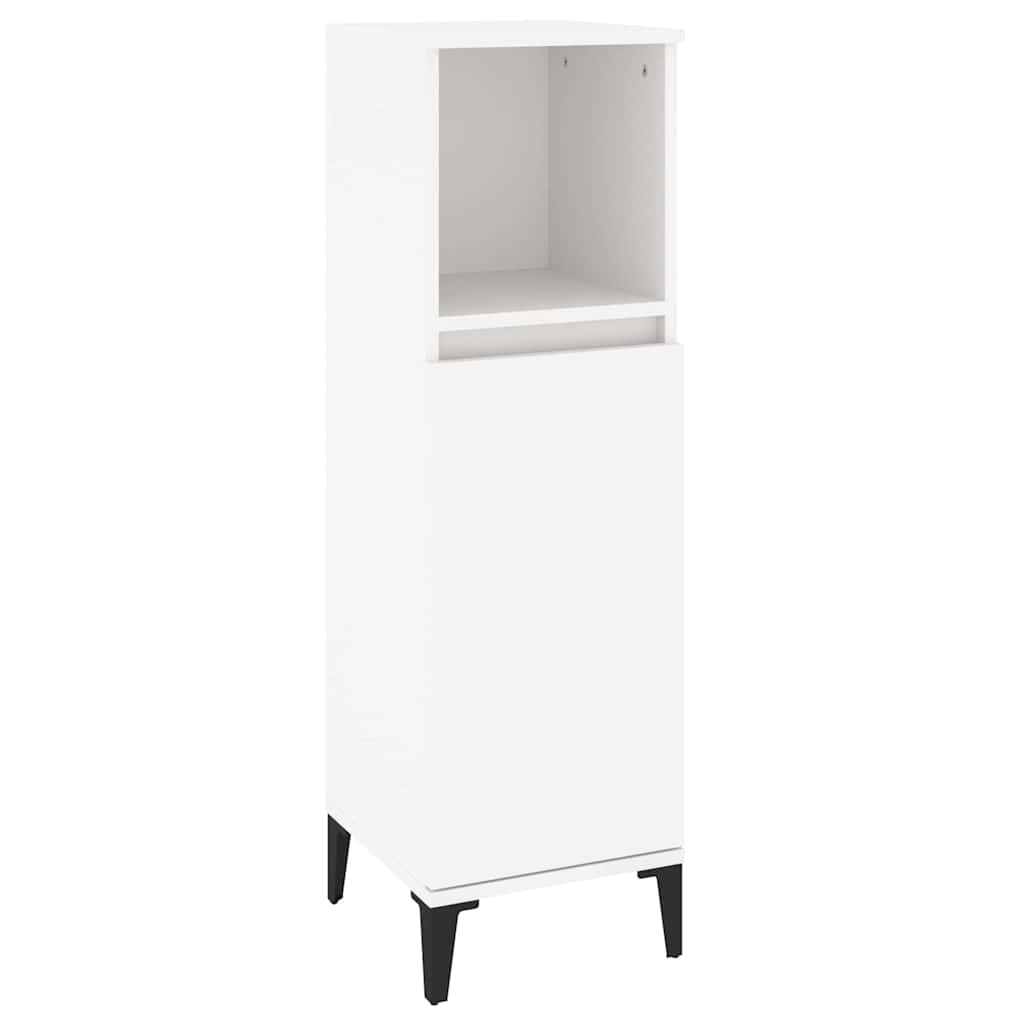 vidaXL Bathroom Cabinet White 30x30x100 cm Engineered Wood