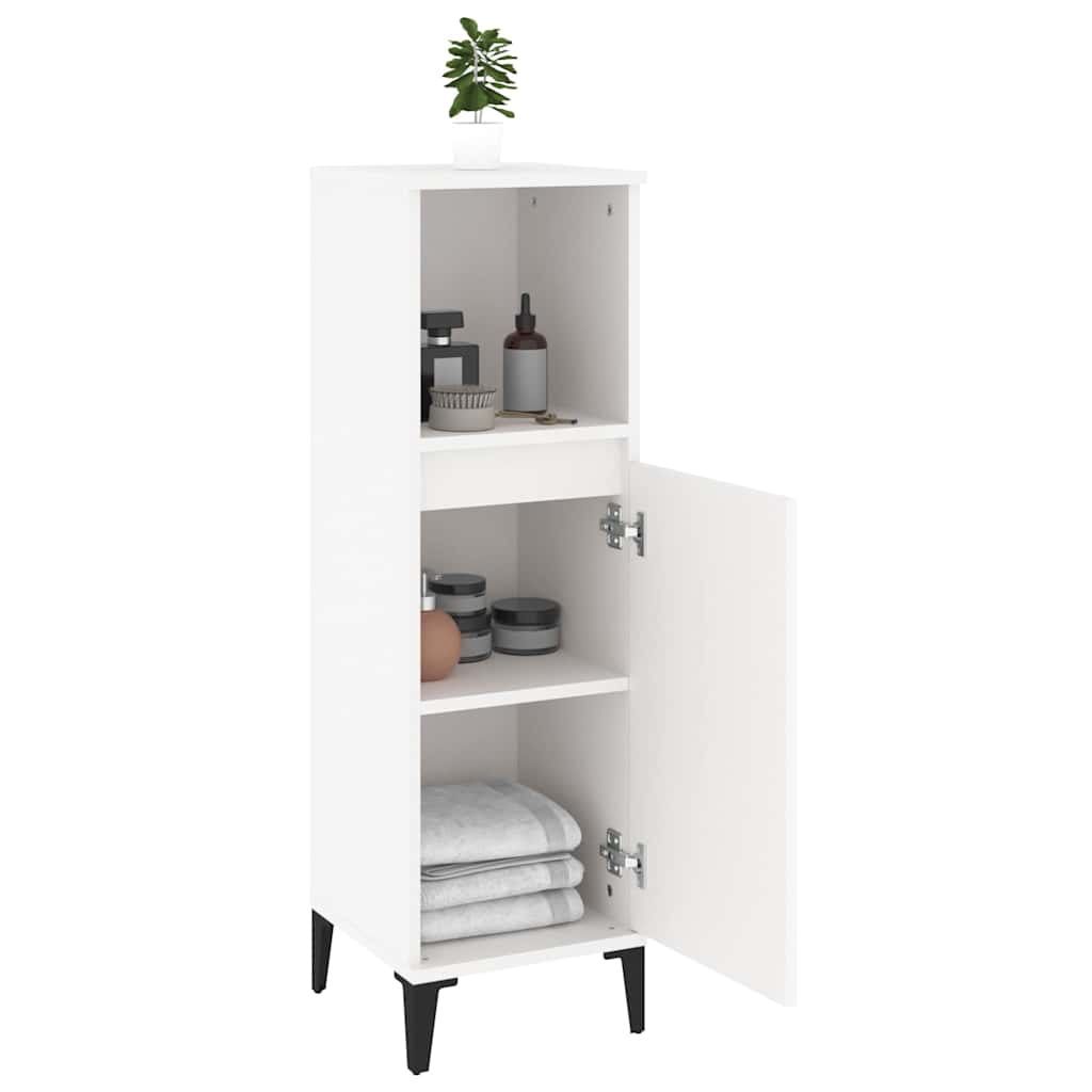 vidaXL Bathroom Cabinet White 30x30x100 cm Engineered Wood