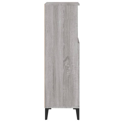 vidaXL Bathroom Cabinet Grey Sonoma 30x30x100 cm Engineered Wood