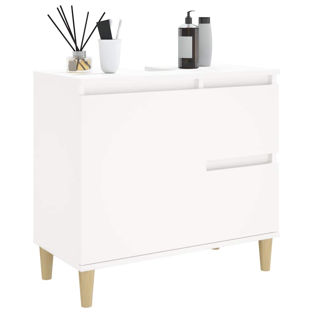 vidaXL Bathroom Cabinet | White | Engineered wood | Medium | Bathroom Cabinet