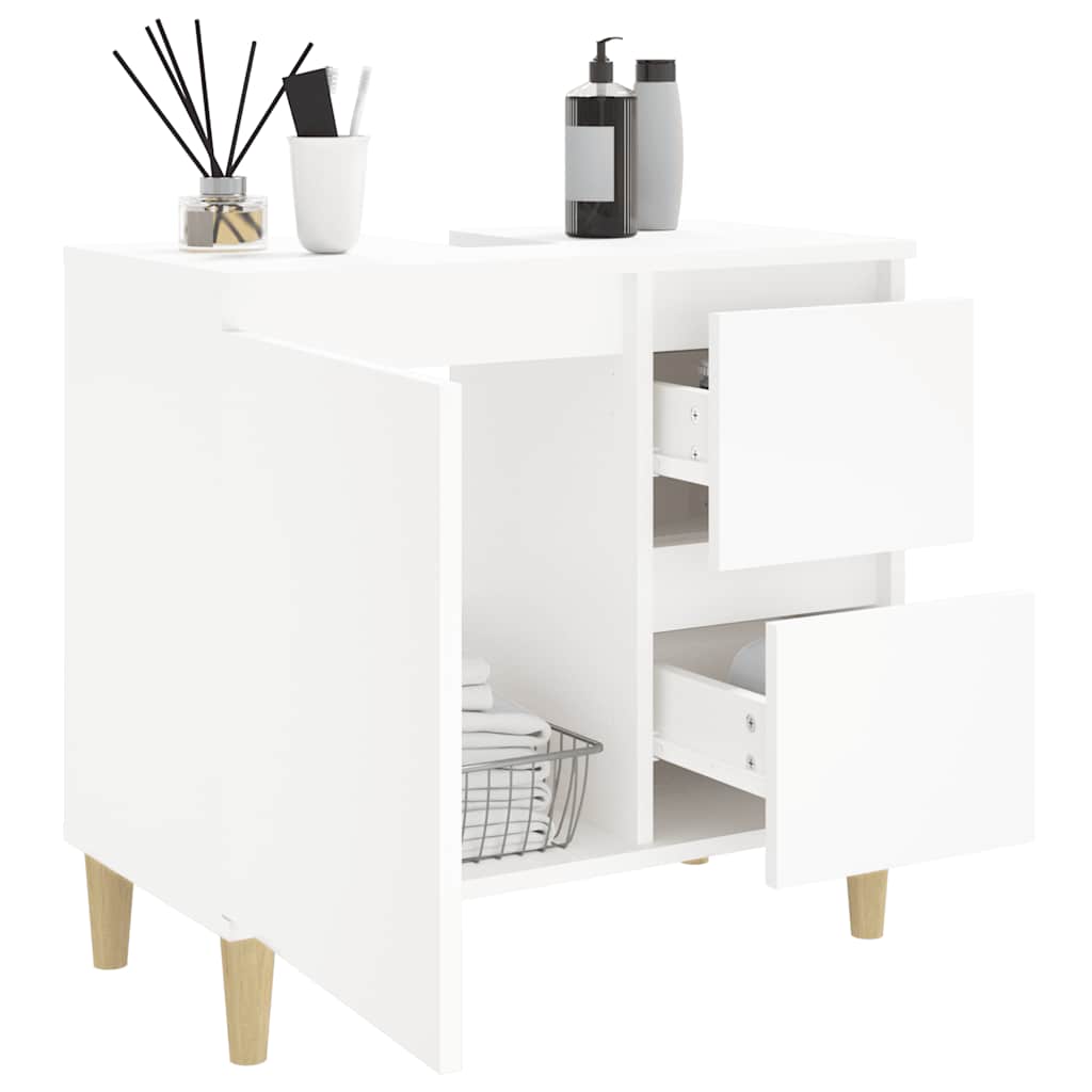 vidaXL Bathroom Cabinet | White | Engineered wood | Medium | Bathroom Cabinet