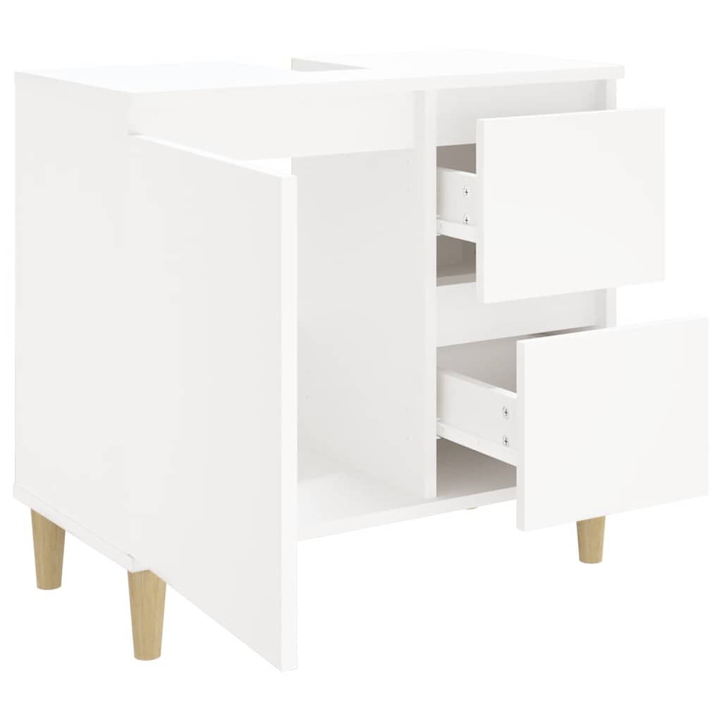 vidaXL Bathroom Cabinet | White | Engineered wood | Medium | Bathroom Cabinet
