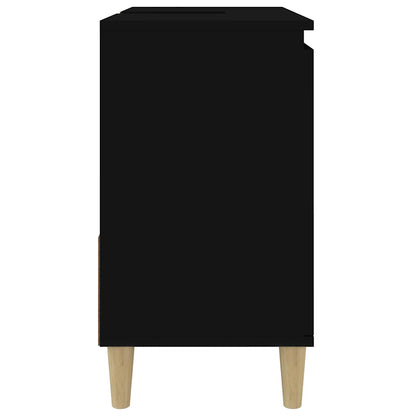 vidaXL Bathroom Cabinet Black 65x33x60 cm Engineered Wood