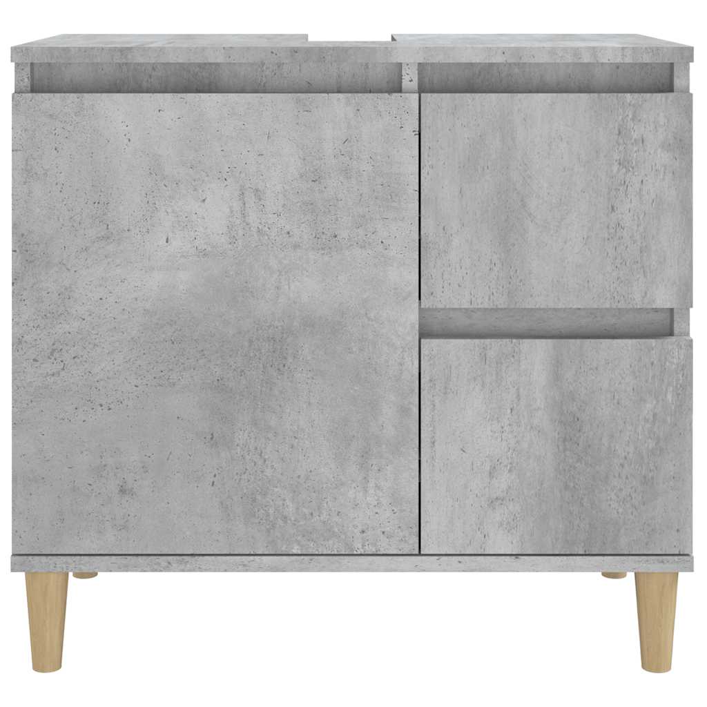 vidaXL Bathroom Cabinet Concrete Grey 65x33x60 cm Engineered Wood