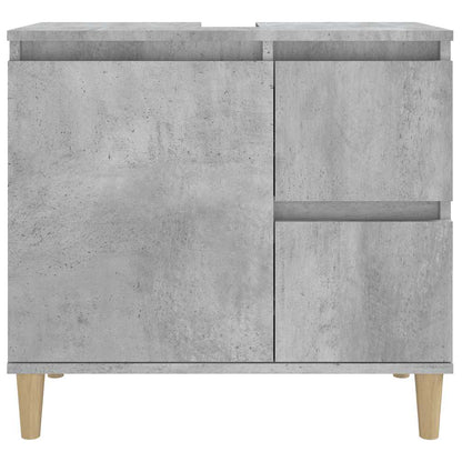 vidaXL Bathroom Cabinet Concrete Grey 65x33x60 cm Engineered Wood