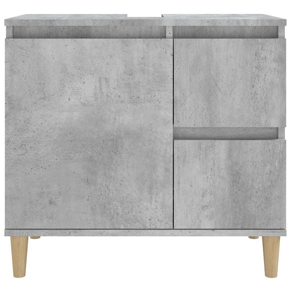 vidaXL Bathroom Cabinet Concrete Grey 65x33x60 cm Engineered Wood