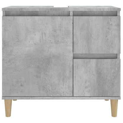vidaXL Bathroom Cabinet Concrete Grey 65x33x60 cm Engineered Wood