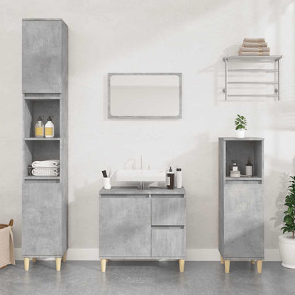 vidaXL Bathroom Cabinet Concrete Grey 65x33x60 cm Engineered Wood