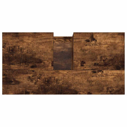 vidaXL Bathroom Cabinet Smoked Oak 65x33x60 cm Engineered Wood