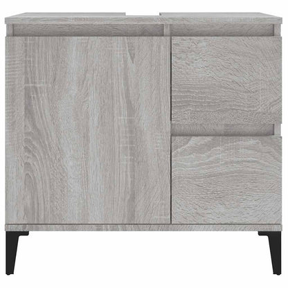 vidaXL Bathroom Cabinet | Grey Sonoma | Engineered Wood, Metal | Standard
