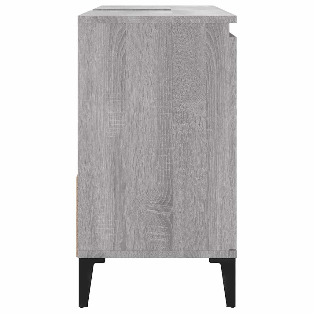 vidaXL Bathroom Cabinet | Grey Sonoma | Engineered Wood, Metal | Standard