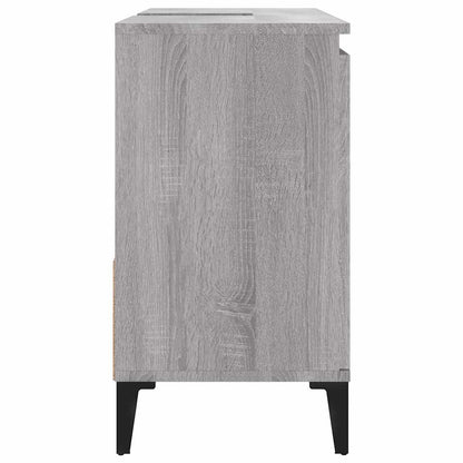 vidaXL Bathroom Cabinet | Grey Sonoma | Engineered Wood, Metal | Standard