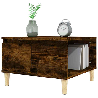 821081 vidaXL Coffee Table Smoked Oak 55x55x36,5 cm Engineered Wood