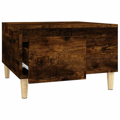 821081 vidaXL Coffee Table Smoked Oak 55x55x36,5 cm Engineered Wood