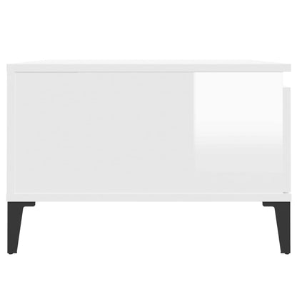 vidaXL Coffee Table High Gloss White 55x55x36.5 cm Engineered Wood