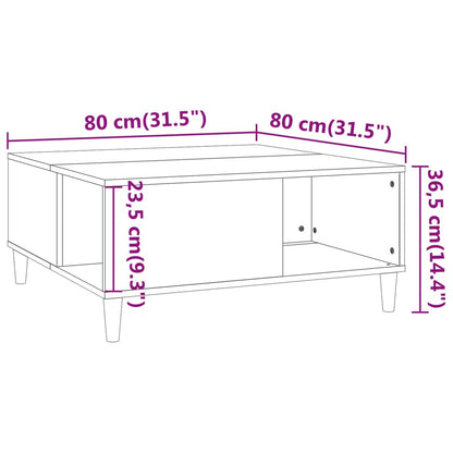 vidaXL Coffee Table Concrete Grey 80x80x36.5 cm Engineered Wood