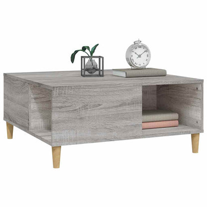 vidaXL Coffee Table Grey Sonoma 80x80x36,5 cm Engineered Wood