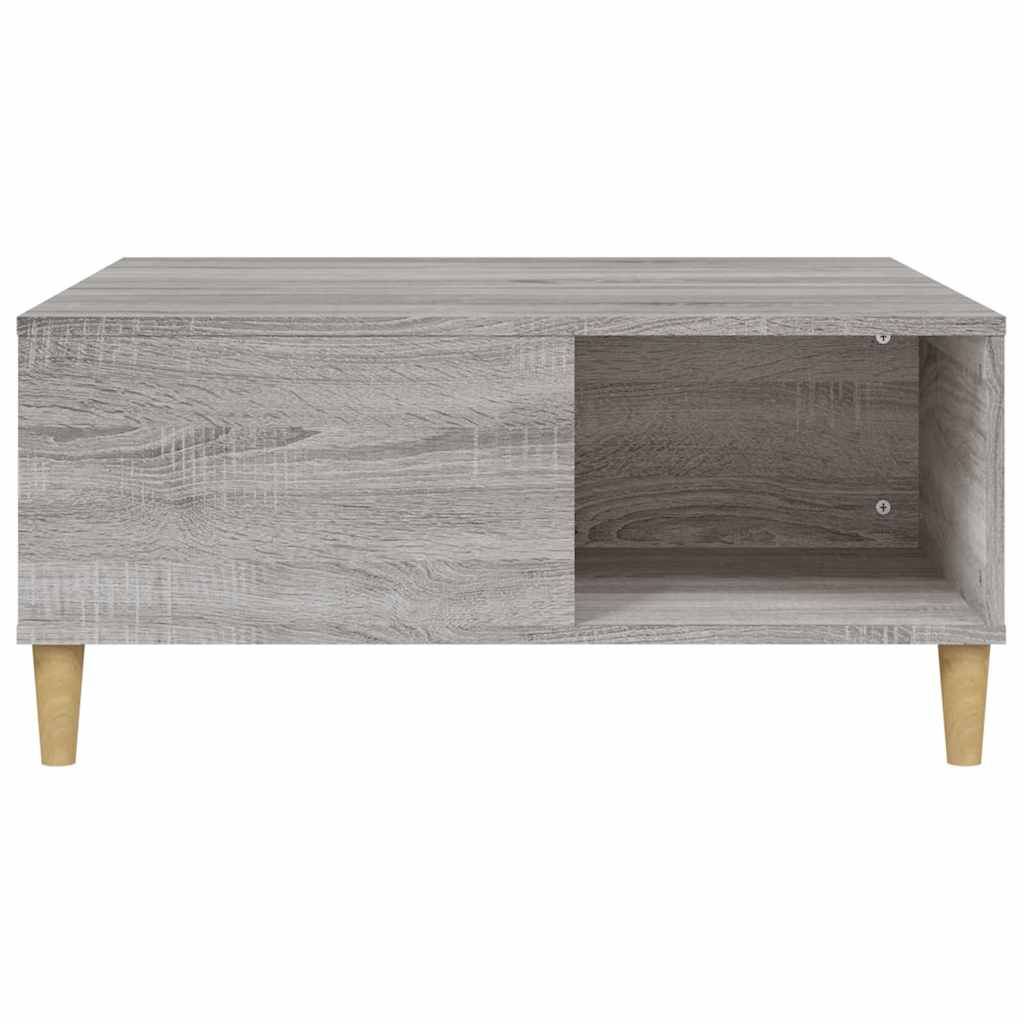 vidaXL Coffee Table Grey Sonoma 80x80x36,5 cm Engineered Wood