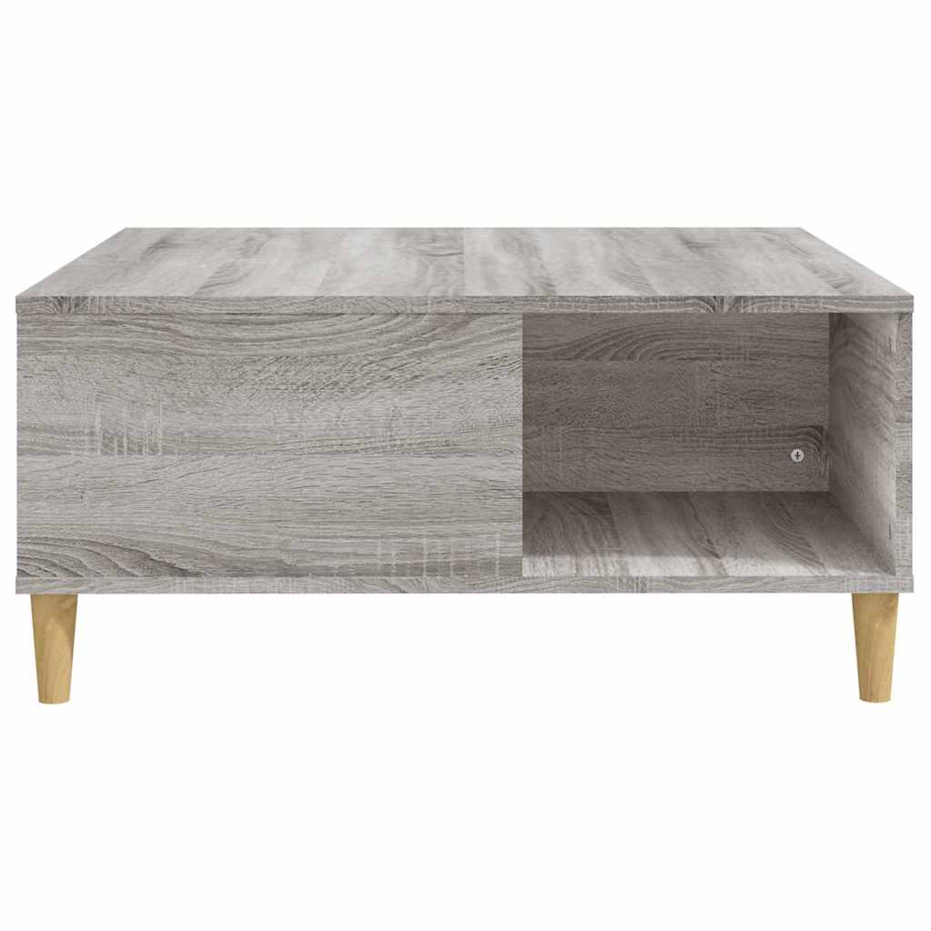 vidaXL Coffee Table Grey Sonoma 80x80x36,5 cm Engineered Wood