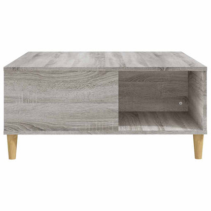vidaXL Coffee Table Grey Sonoma 80x80x36,5 cm Engineered Wood