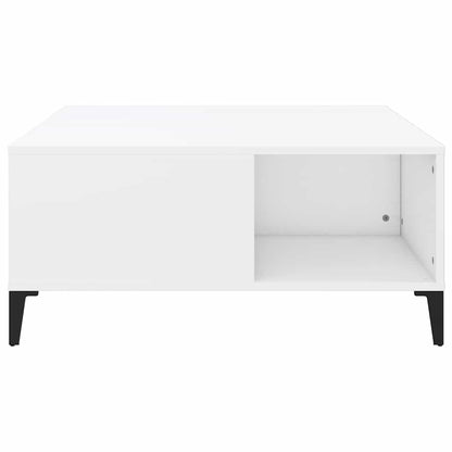 vidaXL Coffee Table White 80x80x36,5 cm Engineered Wood