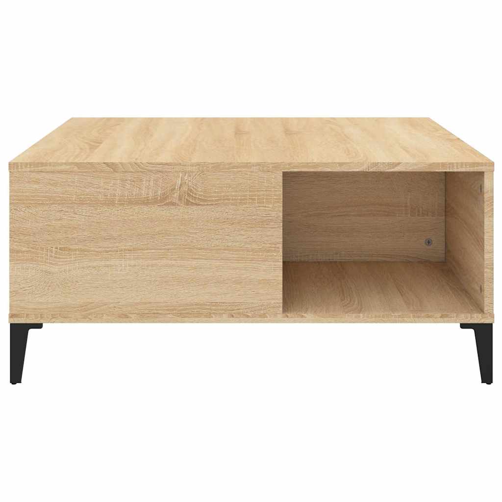 vidaXL Coffee Table Sonoma Oak 80x80x36,5 cm Engineered Wood