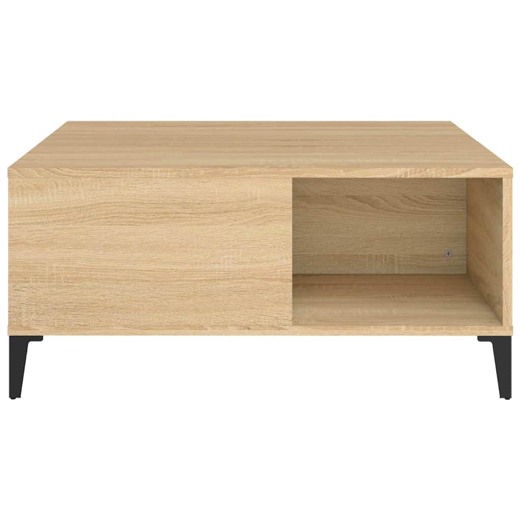 vidaXL Coffee Table Sonoma Oak 80x80x36,5 cm Engineered Wood