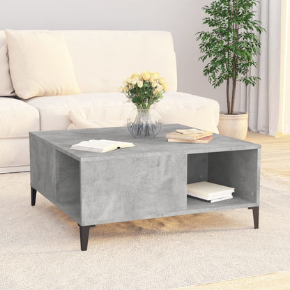 vidaXL Coffee Table Concrete Grey 80x80x36.5 cm Engineered Wood