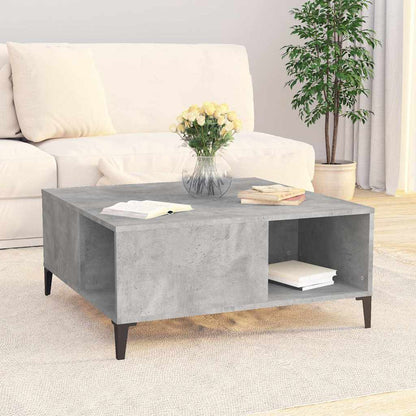 vidaXL Coffee Table Concrete Grey 80x80x36,5 cm Engineered Wood