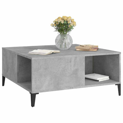 vidaXL Coffee Table Concrete Grey 80x80x36,5 cm Engineered Wood