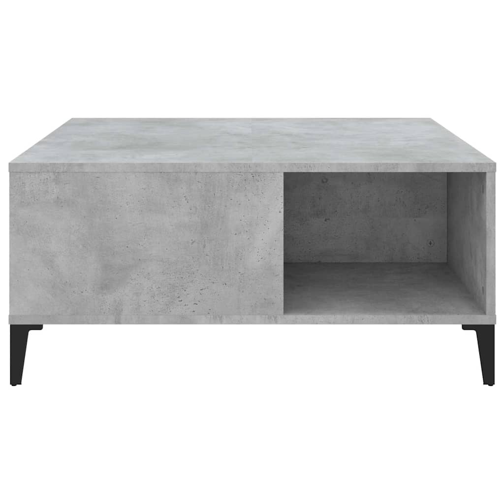 vidaXL Coffee Table Concrete Grey 80x80x36,5 cm Engineered Wood