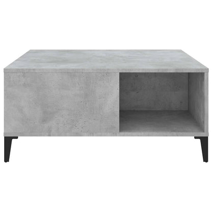 vidaXL Coffee Table Concrete Grey 80x80x36,5 cm Engineered Wood