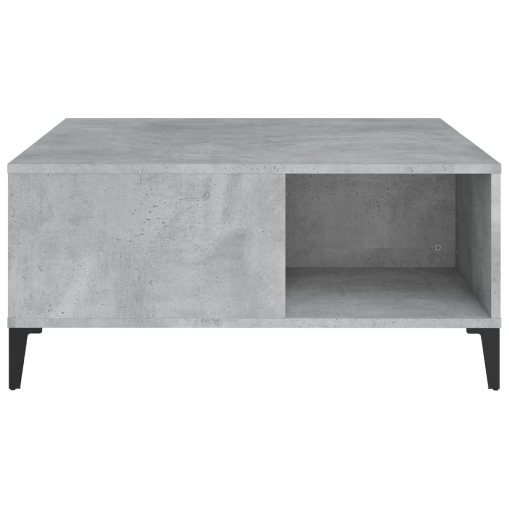 vidaXL Coffee Table Concrete Grey 80x80x36.5 cm Engineered Wood