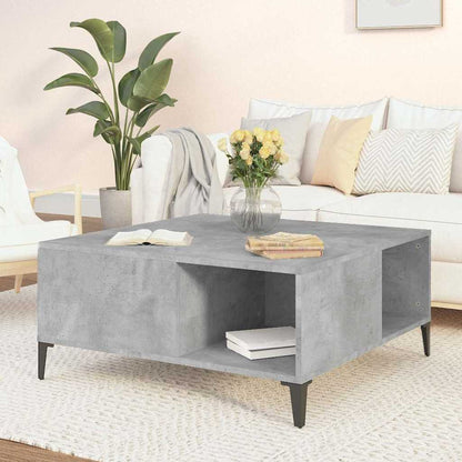 vidaXL Coffee Table Concrete Grey 80x80x36,5 cm Engineered Wood