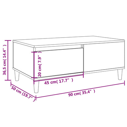 vidaXL Coffee Table Concrete Grey 90x50x36.5 cm Engineered Wood