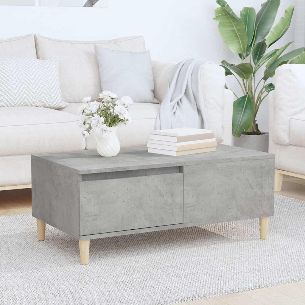 vidaXL Coffee Table Concrete Grey 90x50x36,5 cm Engineered Wood