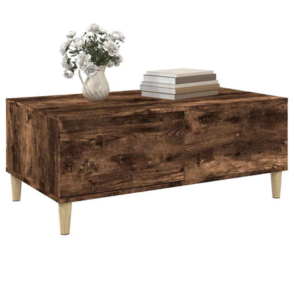 vidaXL Coffee Table Smoked Oak 90x50x36.5 cm Engineered Wood