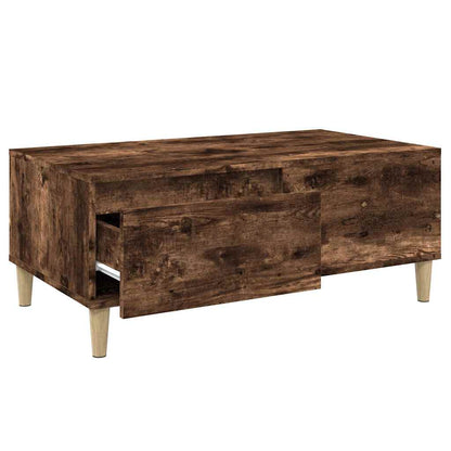 vidaXL Coffee Table Smoked Oak 90x50x36,5 cm Engineered Wood