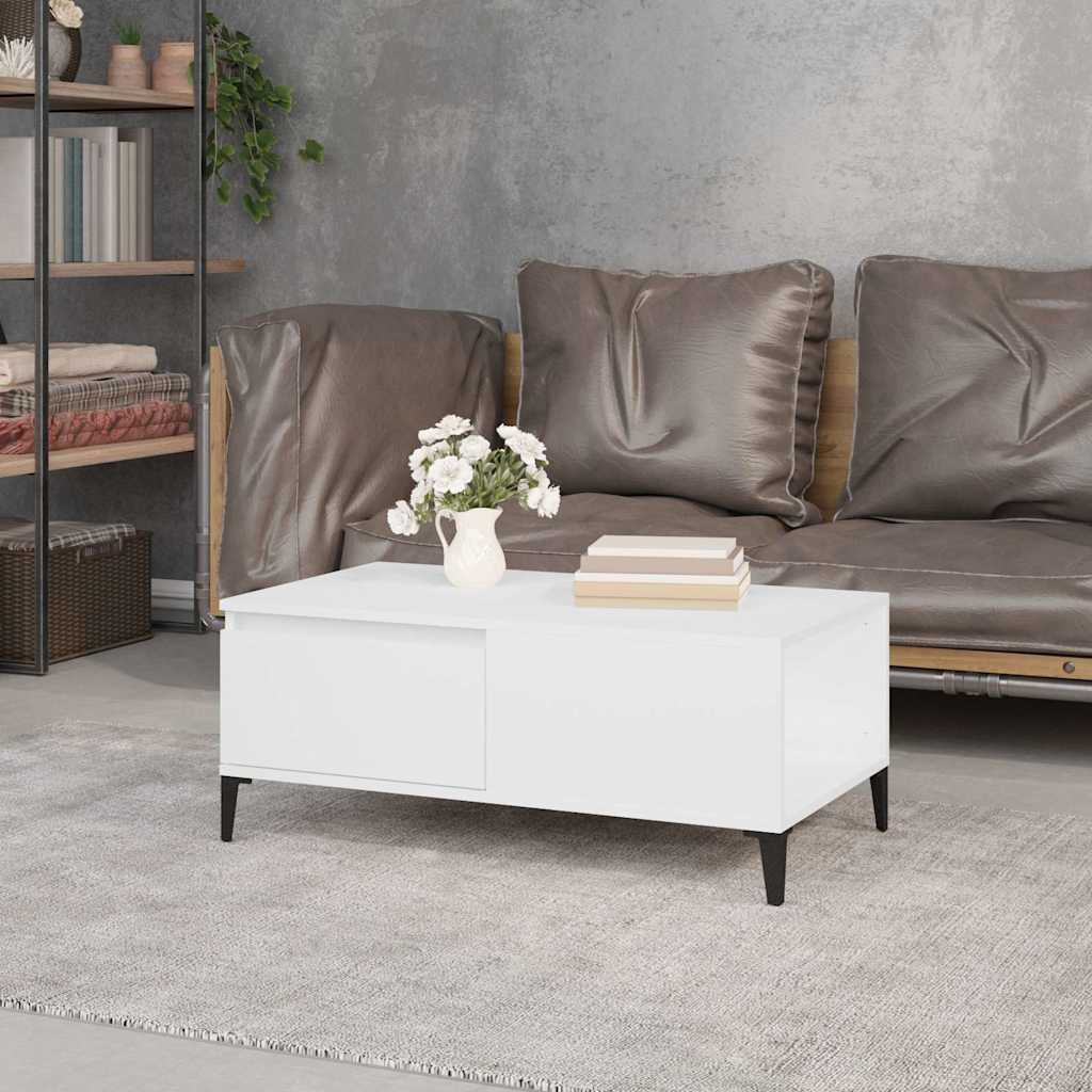 vidaXL Coffee Table White 90x50x36,5 cm Engineered Wood