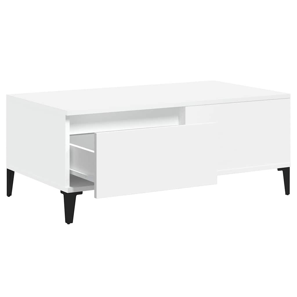 vidaXL Coffee Table White 90x50x36,5 cm Engineered Wood