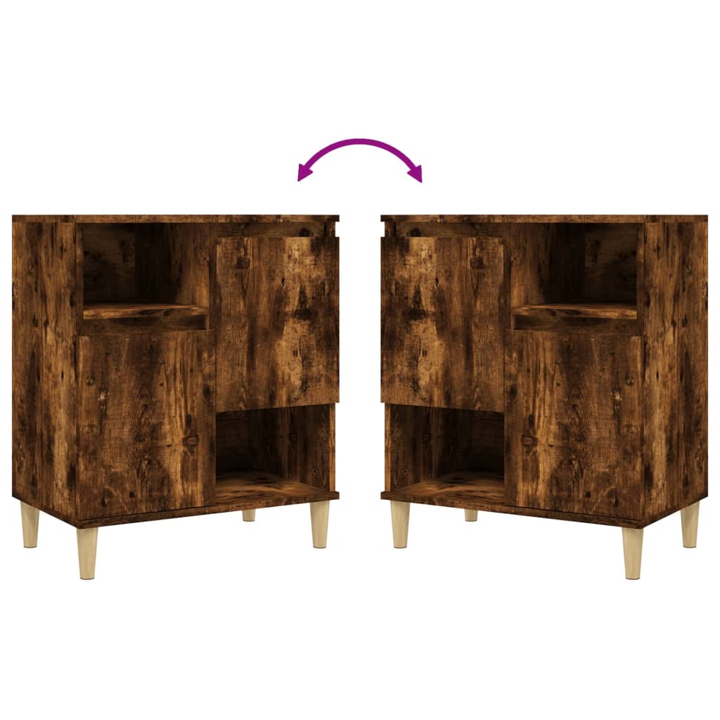 vidaXL Sideboard Smoked Oak 60x35x70 cm Engineered Wood