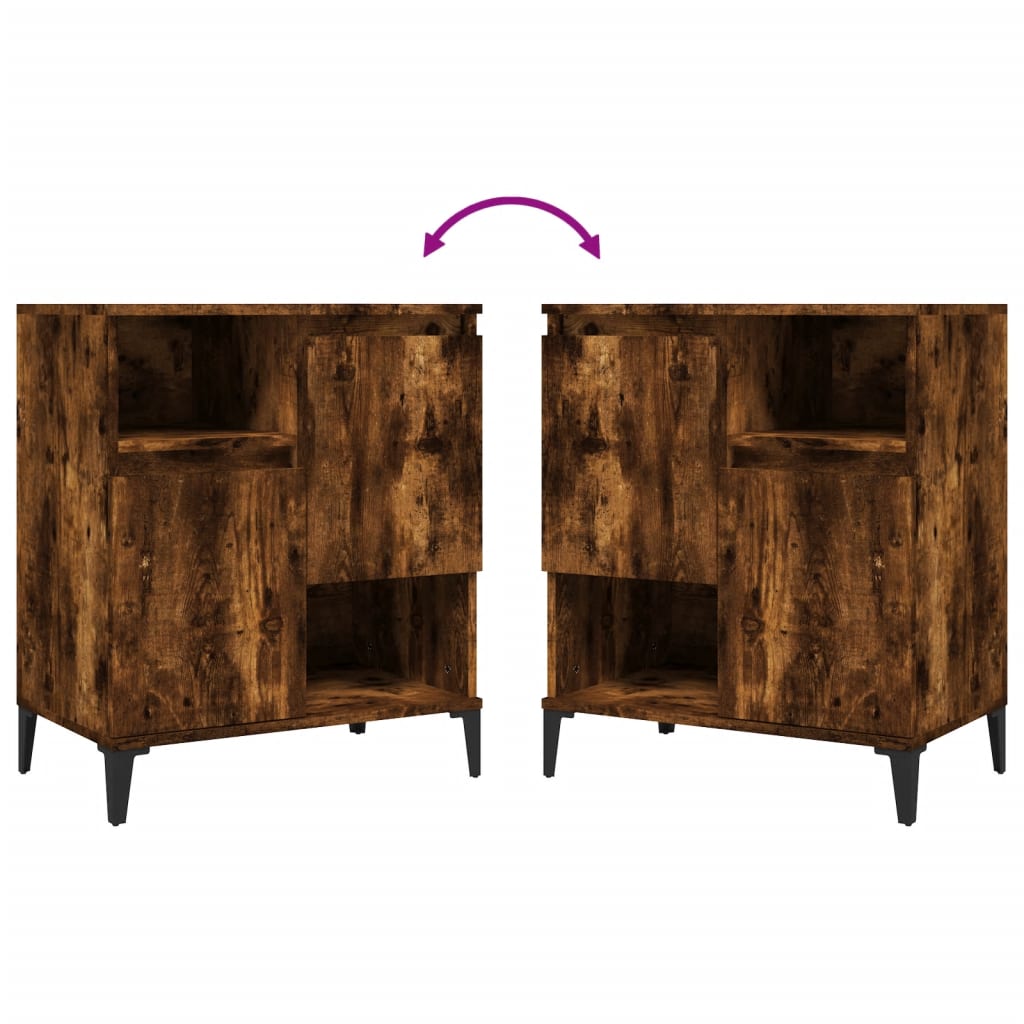 vidaXL Sideboard Smoked Oak 60x35x70 cm Engineered Wood