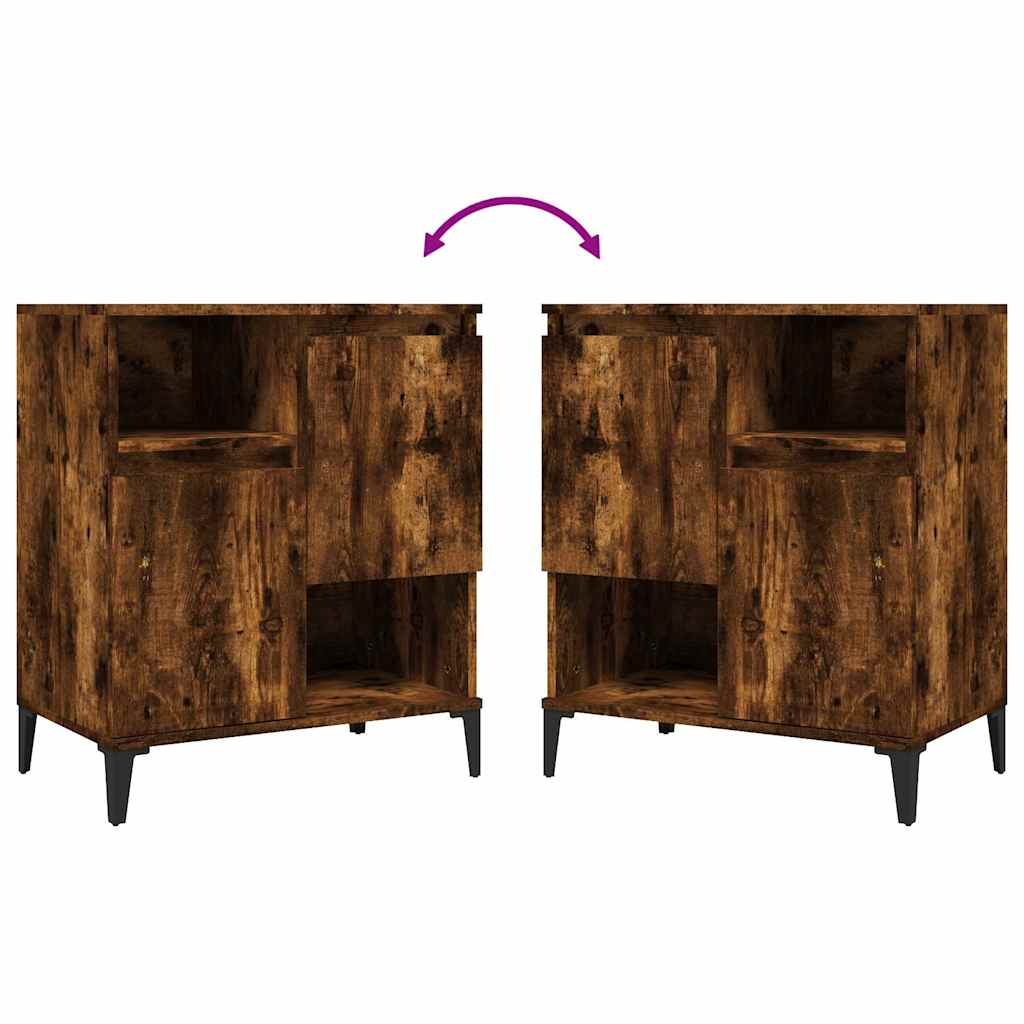 vidaXL Sideboard Smoked Oak 60x35x70 cm Engineered Wood