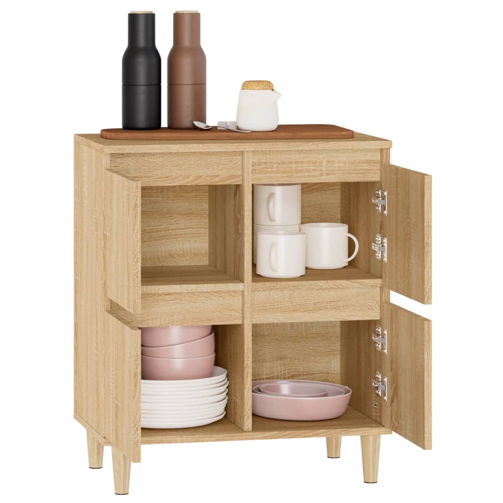 vidaXL Sideboard Sonoma Oak 60x35x70 cm Engineered Wood