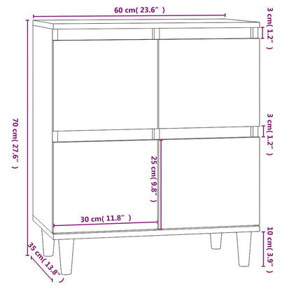 vidaXL Sideboard Grey Sonoma 60x35x70 cm Engineered Wood