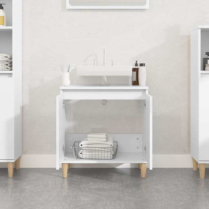 vidaXL Sink Cabinet White 58x33x60 cm Engineered Wood